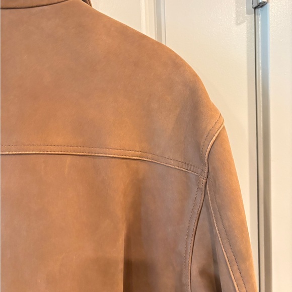 The Territory Ahead Leather Jacket Aztec Southwest Blanket Lined Brown Men’s M - Picture 11 of 15